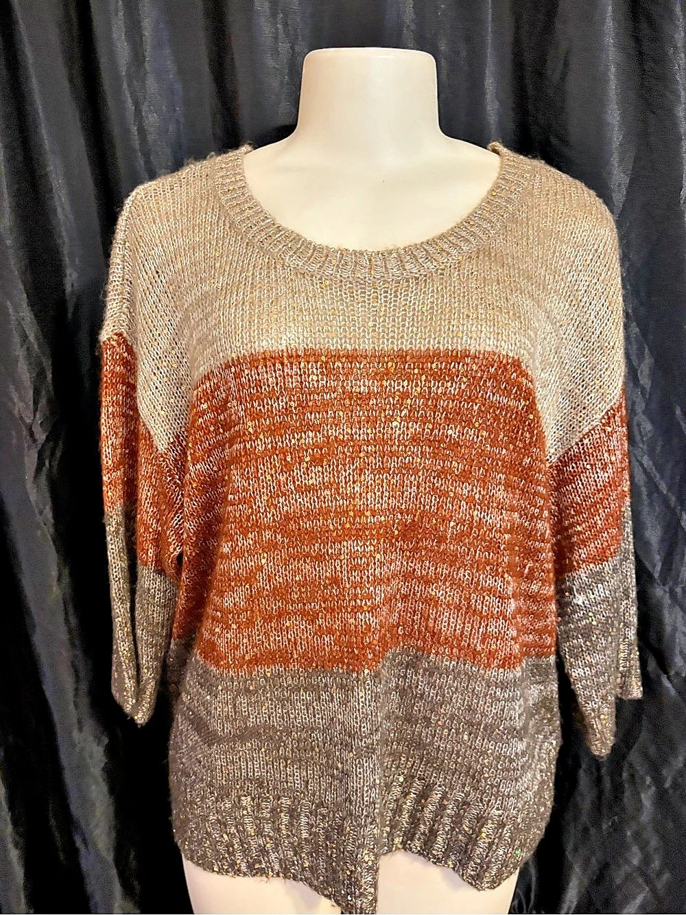 cj banks Color Block Knit Sweater Size XL